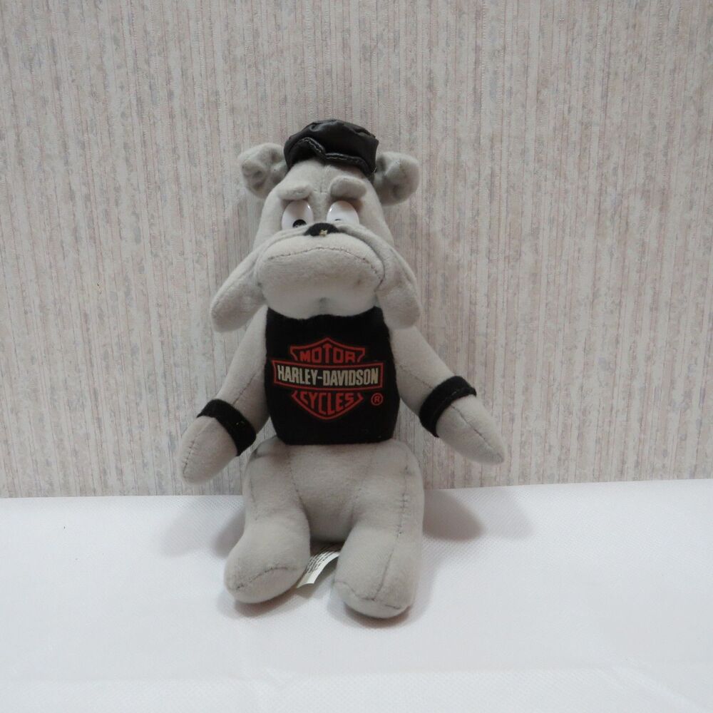 Harley Davidson Plush Bulldog Stuffed Animal Biker Play By Play Puppy Dog 1993